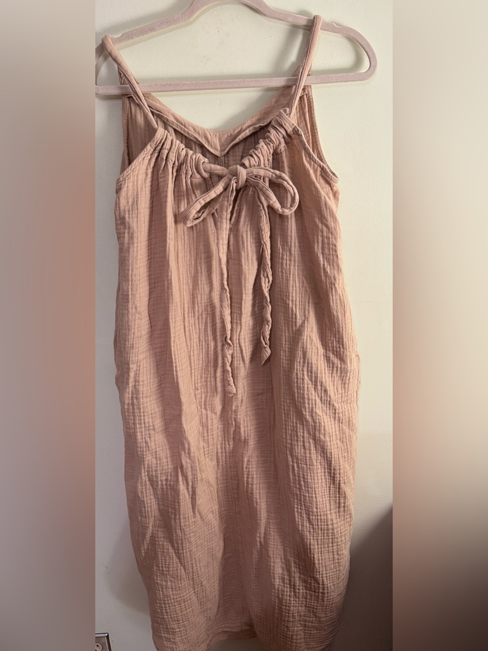 Old Navy Sleeveless Double-Weave (or Crinkle Gauze) Cami Maxi Shift Dress XL - Picture 5 of 6